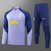 2023/2024 Tottenham Hotspur Half-Pull Training Suit Purple Football Shirt 1:1 Thai Quality Set