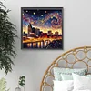 Diamond Painting -DIY Round Drill Music City(40x40cm)