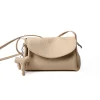 Minimal Neutral Plain Color Leather Cross Shoulder Bag