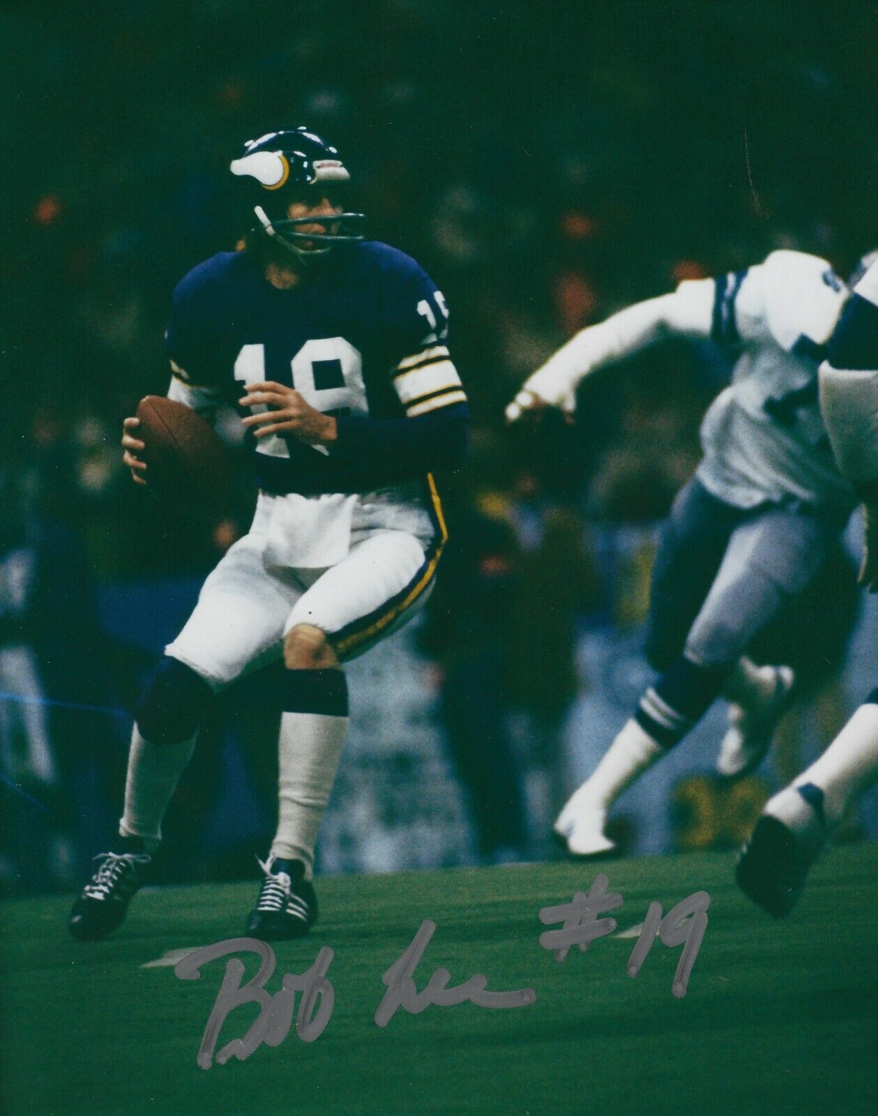 Signed 8x10 BOB LEE Minnesota Vikings Autographed Photo Poster painting - w/COA