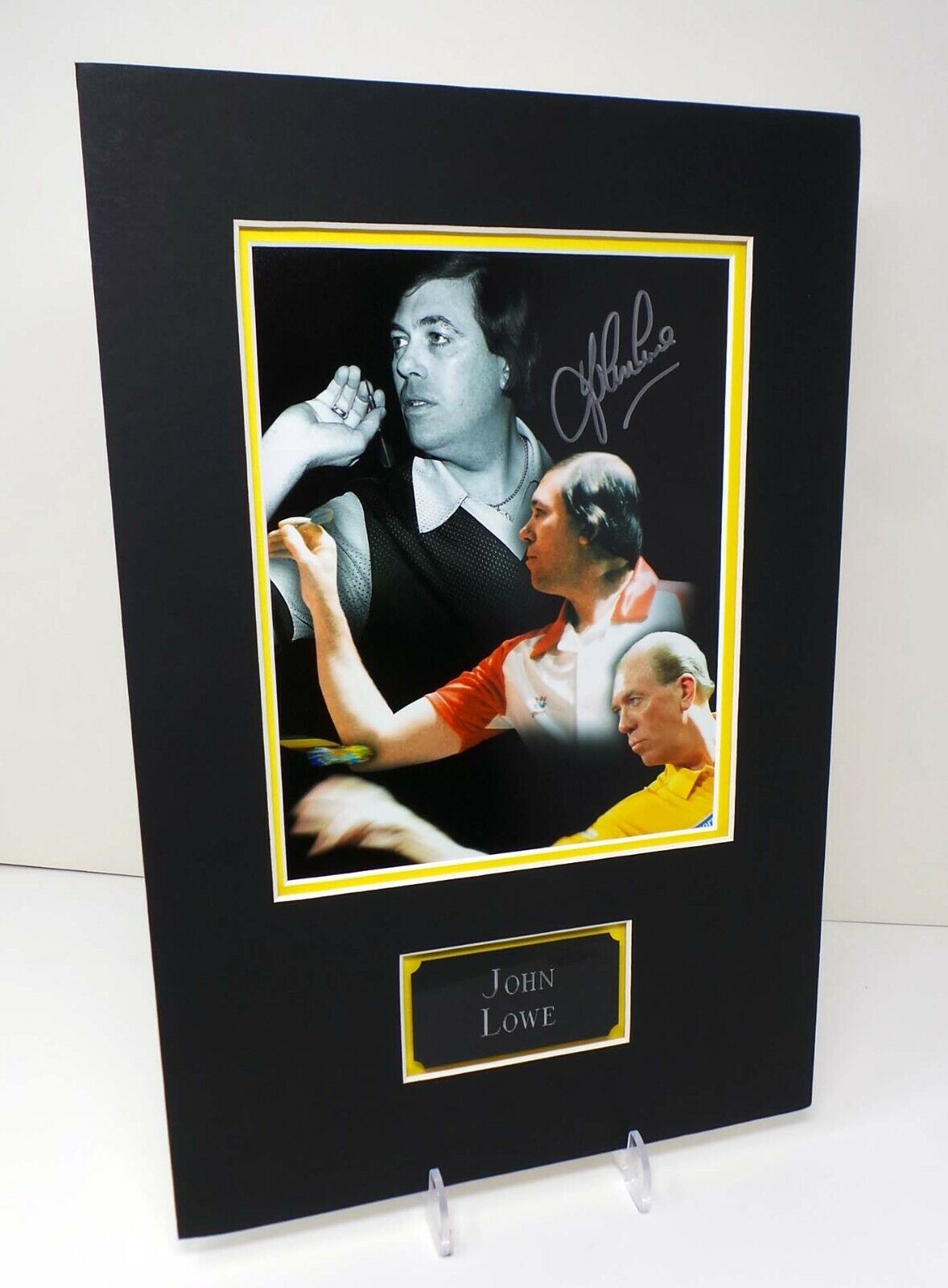 John LOWE Darts Legend Signed & Mounted 10x8 Photo Poster painting Display 2 AFTAL RD COA