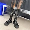 Women's  Martin Boots With Pearl Chain Punk Boots