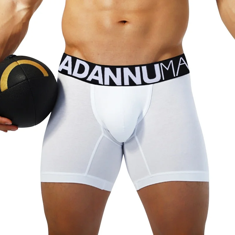 Aonga 2023 New  Men Underwear Cotton Boxers Long Sports Style Boxer Pants Men Panties Outdoor Boxershorts Male Cueca Shorts