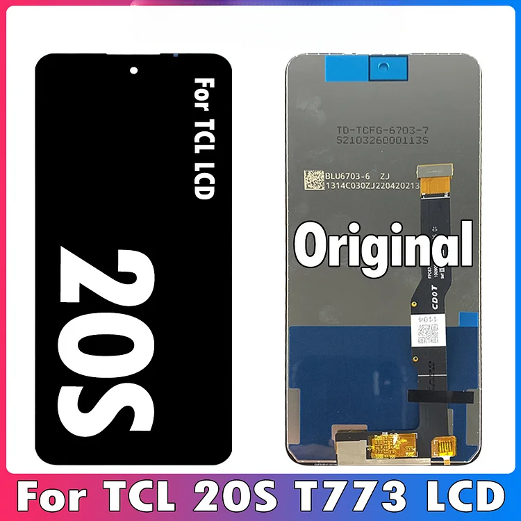6.67" Original For TCL 20S Lcd Display Touch Screen Digitizer Assembly For TCL 20S T773 T7730 T773O LCD Repair Parts