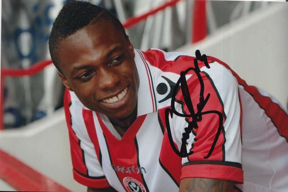 SHEFFIELD UNITED HAND SIGNED JOHN COFIE 6X4 Photo Poster painting.