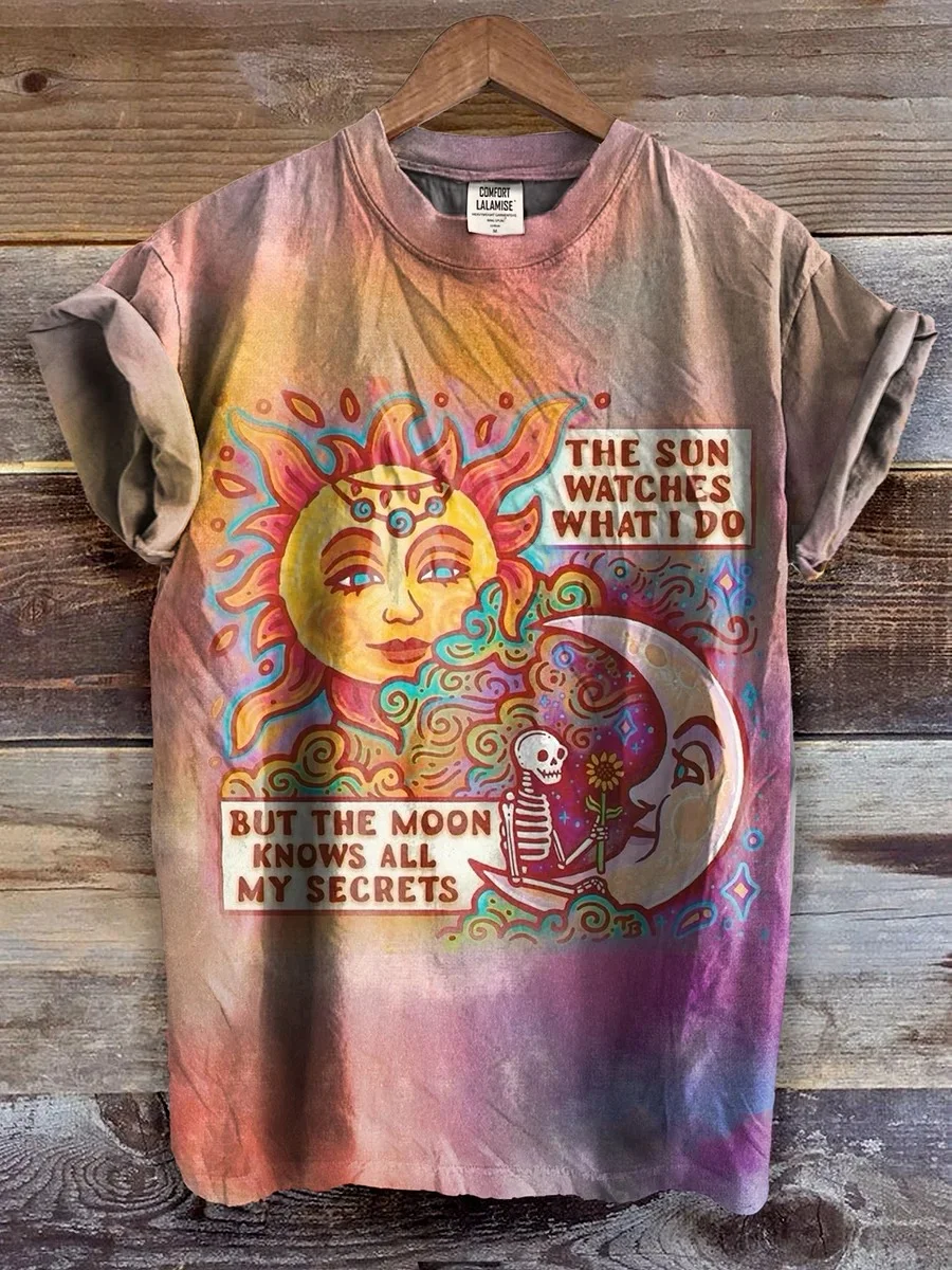 Eagerlys  Sun And Moon Art Print T-shirt Eagerlys