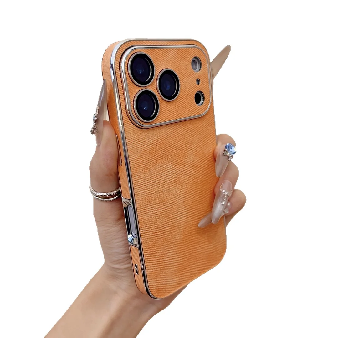 High-end denim leather texture suitable for iPhone 17 Pro max all-inclusive mobile phone case