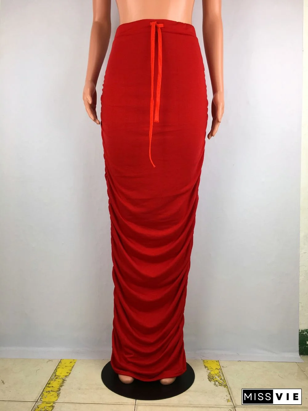 Sexy Solid Color Slim Pleated Strappy Bodycon Dress