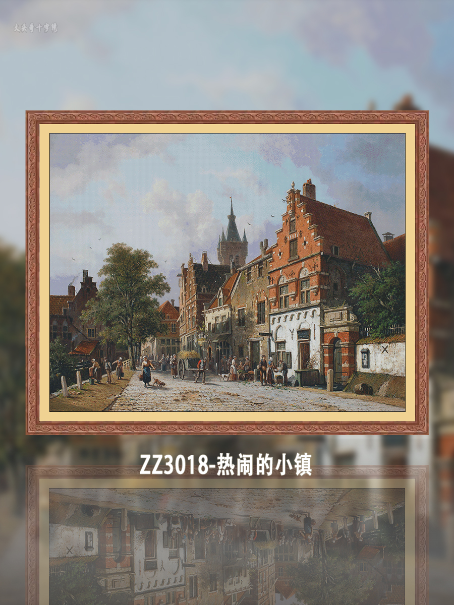 [ZZ3018-lively town] Painting Fairy Cross Stitch