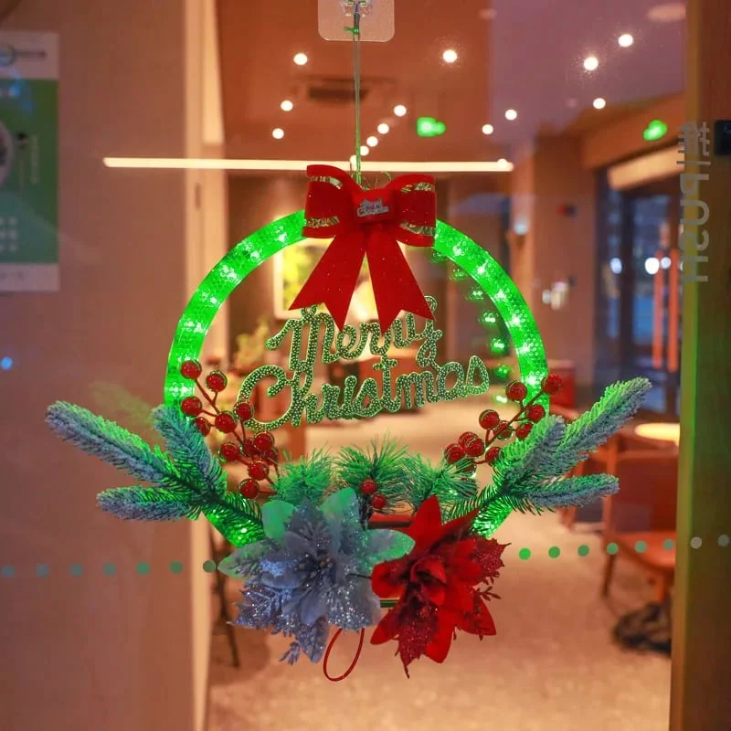 🎄New Year Sale- 49% OFF🎁Christmas Wreath Decorations with LED Lights