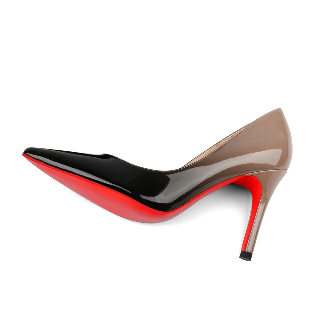 Classic 3.5" Middle Heels Red Bottom Shoes Women Daily  Pumps-MERUMOTE