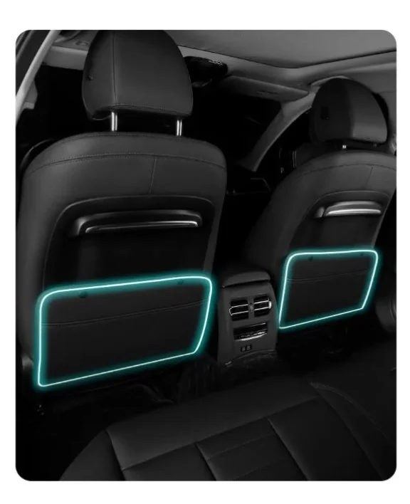 Seat Anti-Kick Pad Ambient Light Colorful Sound-Activated Light Protection Pad