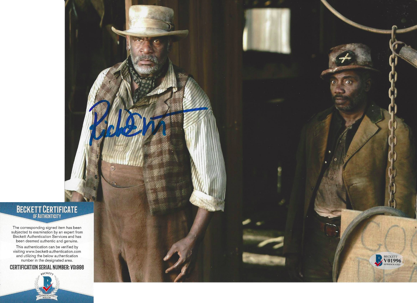 RICHARD GANT SIGNED 'DEADWOOD' 8x10 SHOW Photo Poster painting ACTOR PROOF BECKETT COA BAS