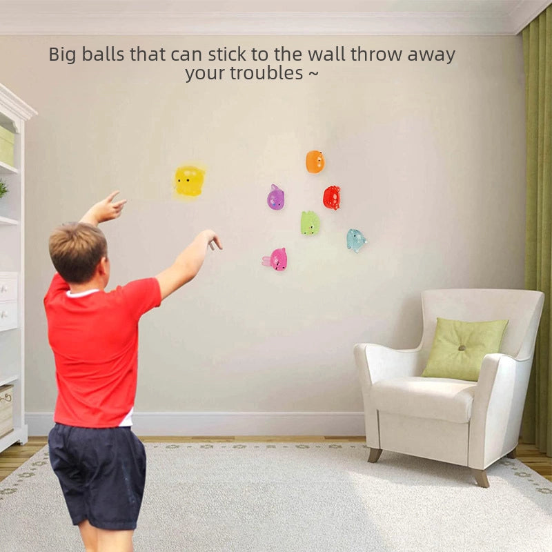 Large Gold Powder Ball Creative Cute Pet Animal Soft Glue Sticky Vent Ball Pinch Music Decompression Toy