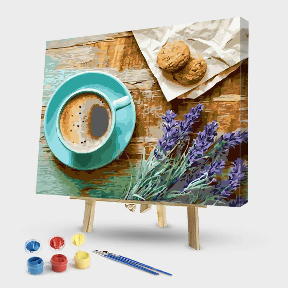 

50*40CM - Paint By Numbers - Coffee Flower, 501 Original