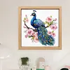 Peacock Blossom Glass Bead Partial 11CT DIY Stamped Cross Stitch Kits for Beginners Adults Home Decor Cross Stitch Art and Crafts Kits 14.04x14.04in tapestrymarket