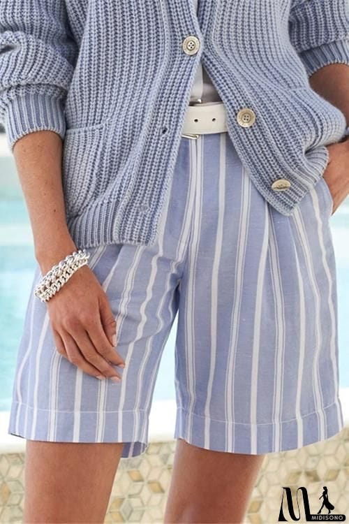 MidiSono - Stripe Pockets Shorts