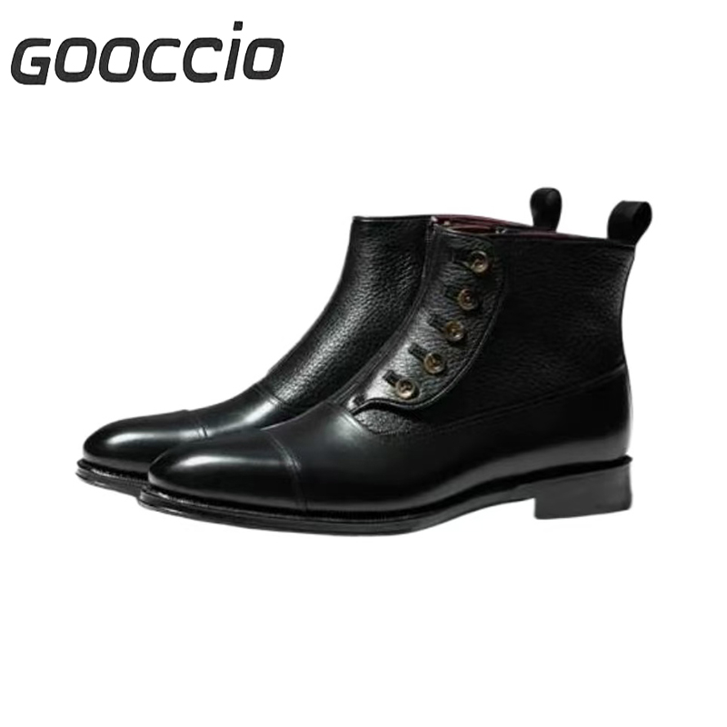 TF193 Deer Skin Dress Boots/Chelsea Boots For Men  GOOCCIO  