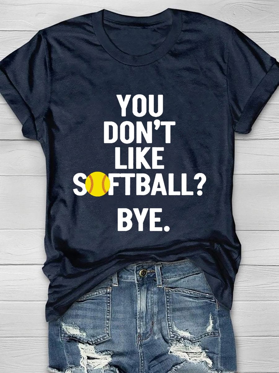 Funny Softball Question Print Short Sleeve T-Shirt