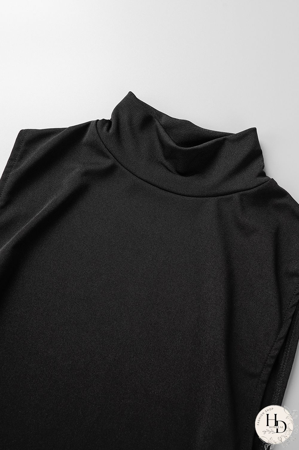 Black Elegant Solid Bandage Hollowed Out Sleeveless Two Pieces