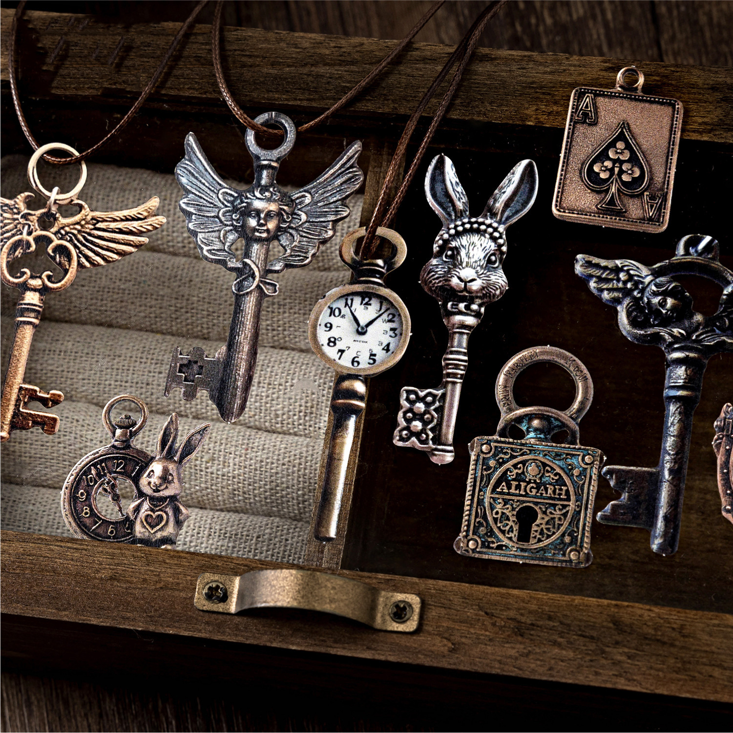 스티커 - 신비한 비밀번호 책 시리즈 빈티지 키