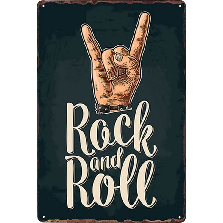 【20*30cm/30*40cm】Rock and Roll - Vintage Tin Signs/Wooden Signs