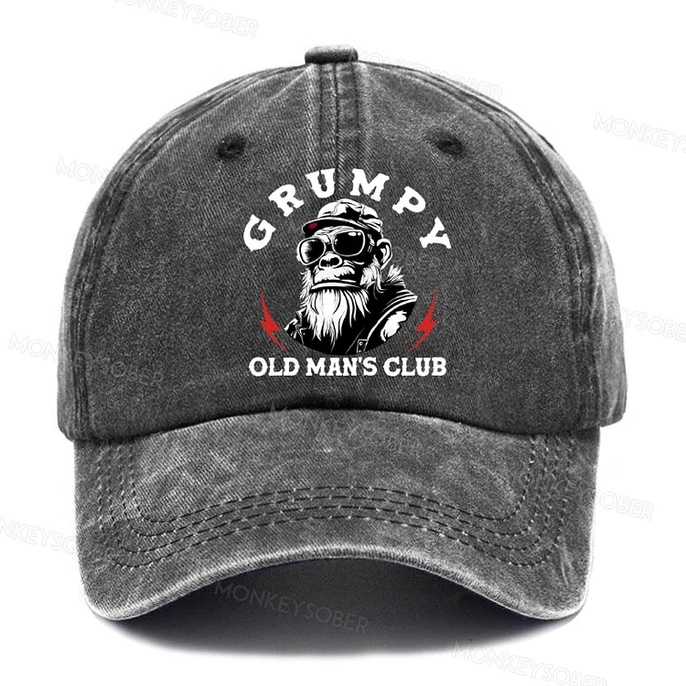 Grumpy Old Man's Club Washed Baseball Cap