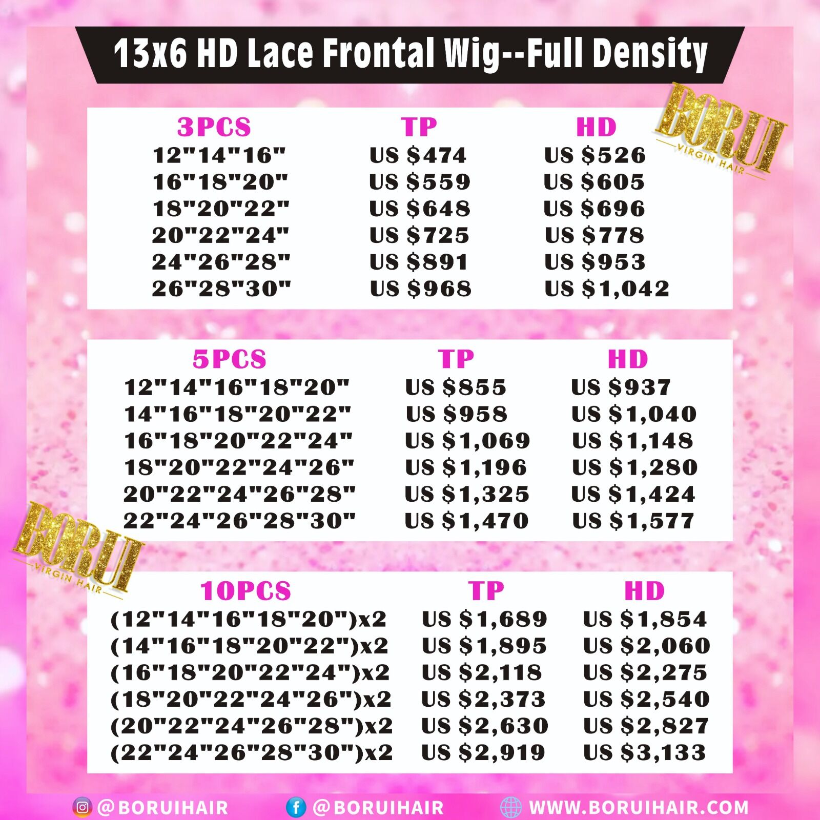 【13*6 HD/Transparent Lace】 Large Lace Frontal Wig 200% Density Wholesale Package Deals  | FREE SHIPPING