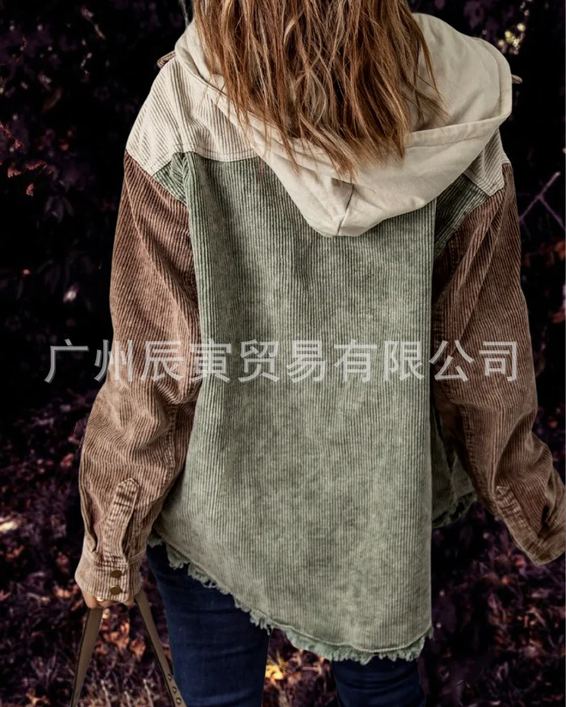 Toloer The Ins Autumn Hot Coat Cotton Made Old Wind Double Pocket Hooded Boyfriend Wind Coat Longer Version-Outfit Ideas