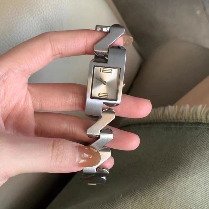 Retro Solid Color Hidden Buckle Quartz Women’s Watches