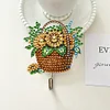 (US Only)6Pcs Sunflower Diamond Painting Art Hooks Diamond Art Craft Wall Hooks for Wall
