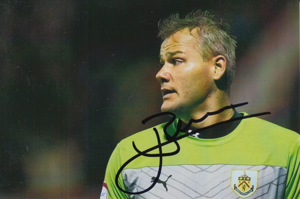 BURNLEY HAND SIGNED BRIAN JENSEN 6X4 Photo Poster painting.