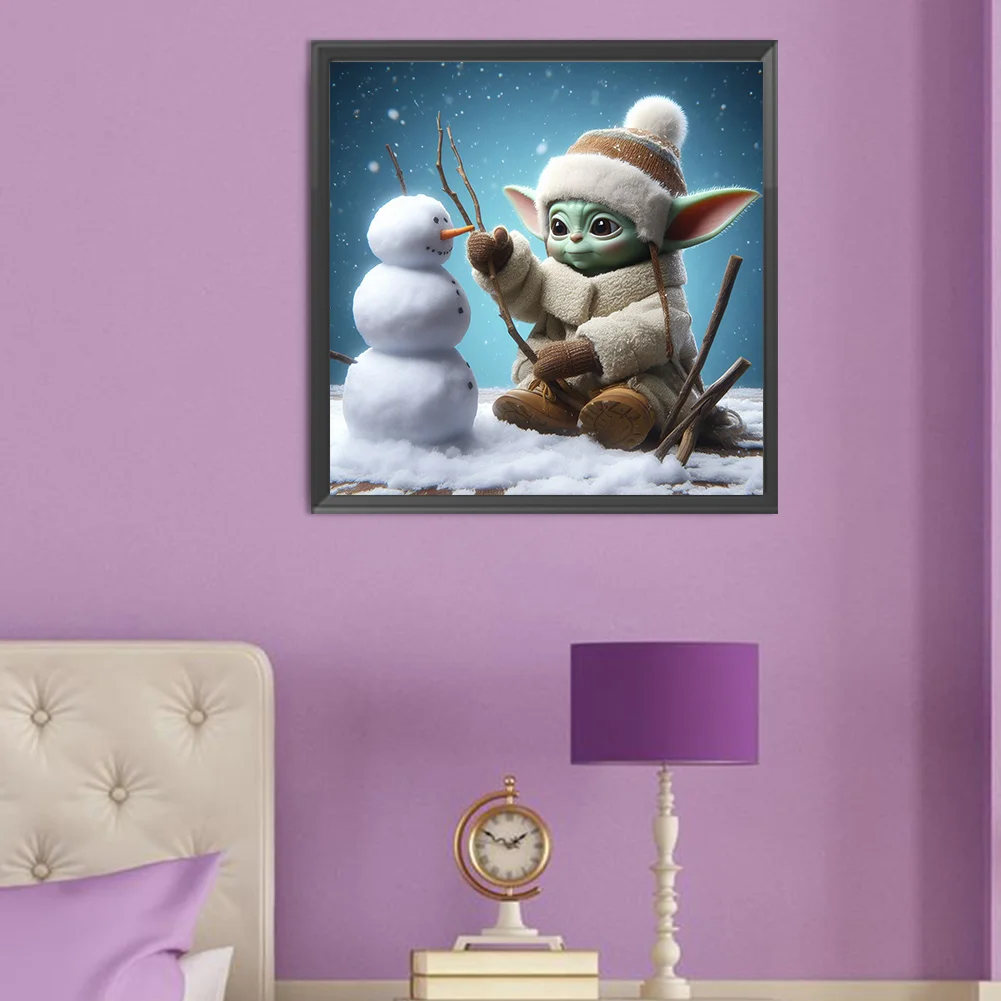 Diamond Painting - Full Round Drill - Snow Yoda(Canvas|50*50cm)