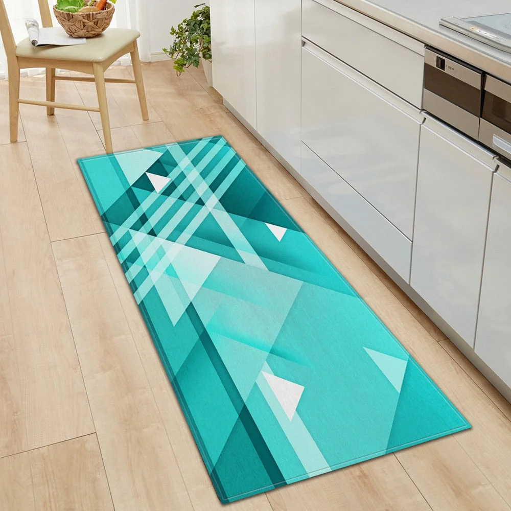 Kitchen Mat Bedroom Entrance Doormat Hallway Tatami Floor Mat 3D Printed Bathroom Balcony Decoration Rug Anti-slip Long Carpet