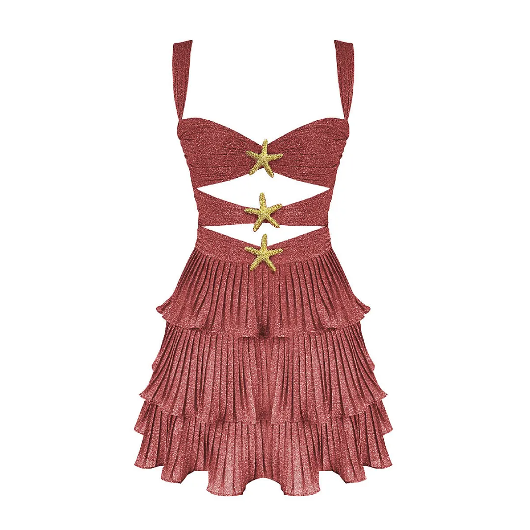 Churchf A-Shaped Cake Dress Body Beach Set Sexy All-In-One 2025 New