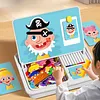👧👦Puzzles magn&eacute;tiques Jeu de voyage pour habiller les visages Jouet &eacute;ducatif double face pour enfants d'&acirc;ge pr&eacute;scolaire🧠