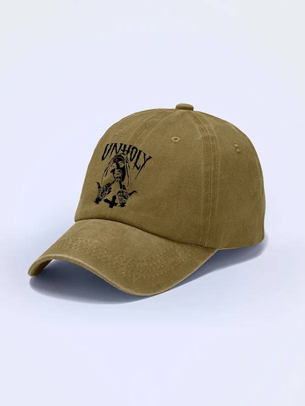 UNHOLY NUN WITH CRUCIFIX ON FOREHEAD Trucker Vintage Baseball Caps