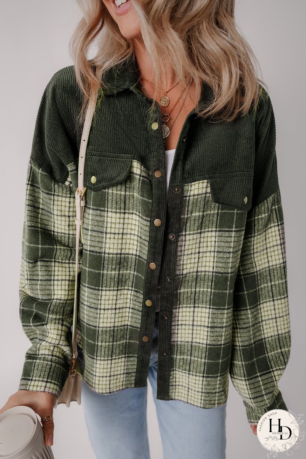 Plaid Zip-Up Hooded Coat with Pockets