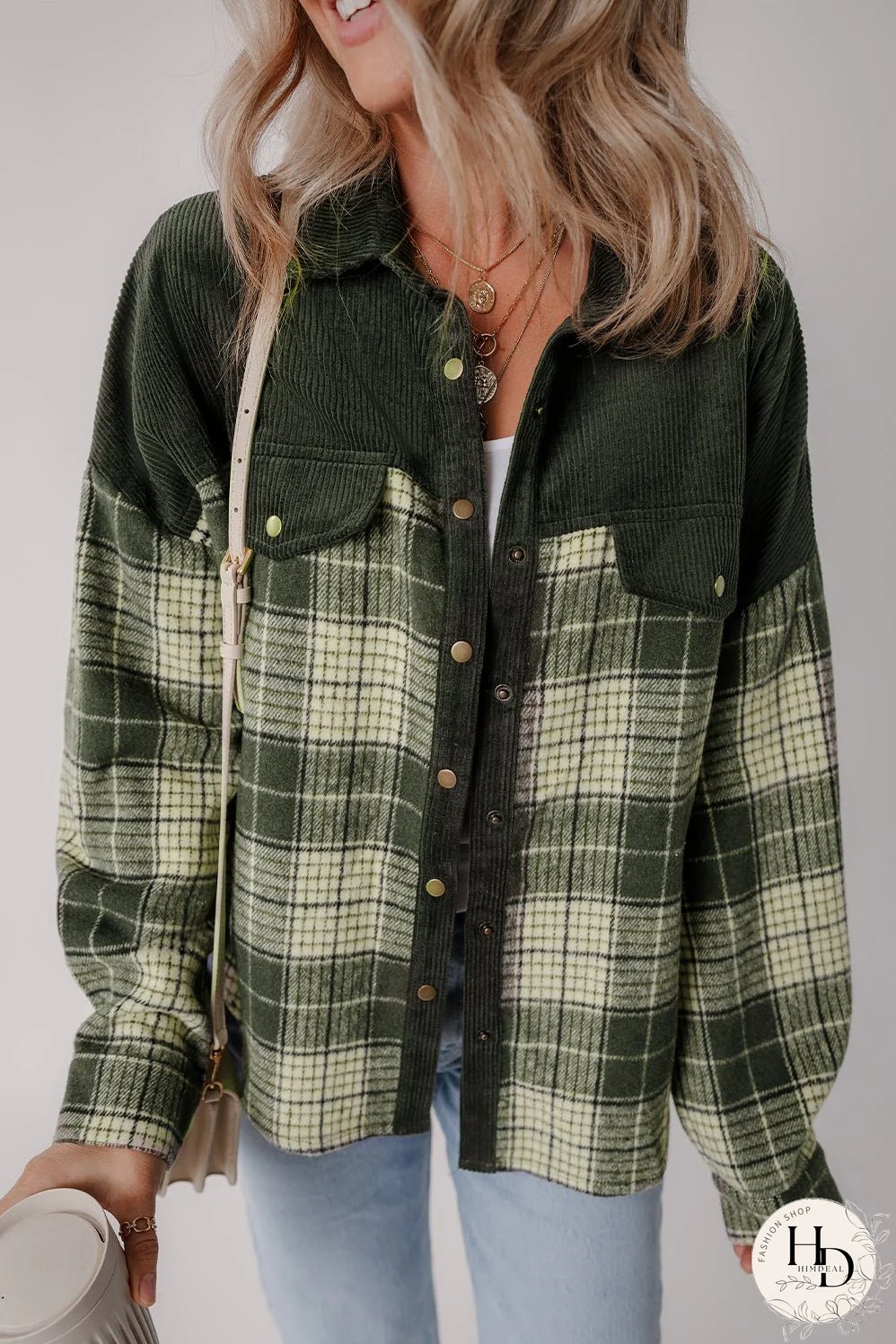 Plaid Zip-Up Hooded Coat with Pockets