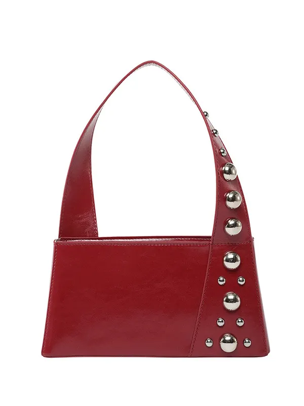 Split-Joint Rivet Asymmetric Mini Bags RED-One_size