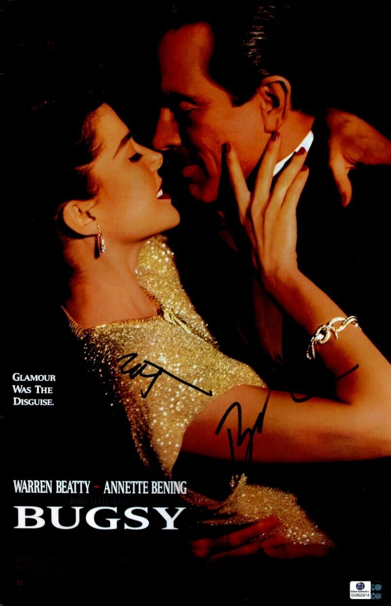 Warren Beatty Barry Levinson Signed Autographed 11x17 Photo Poster painting Bugsy GV892914