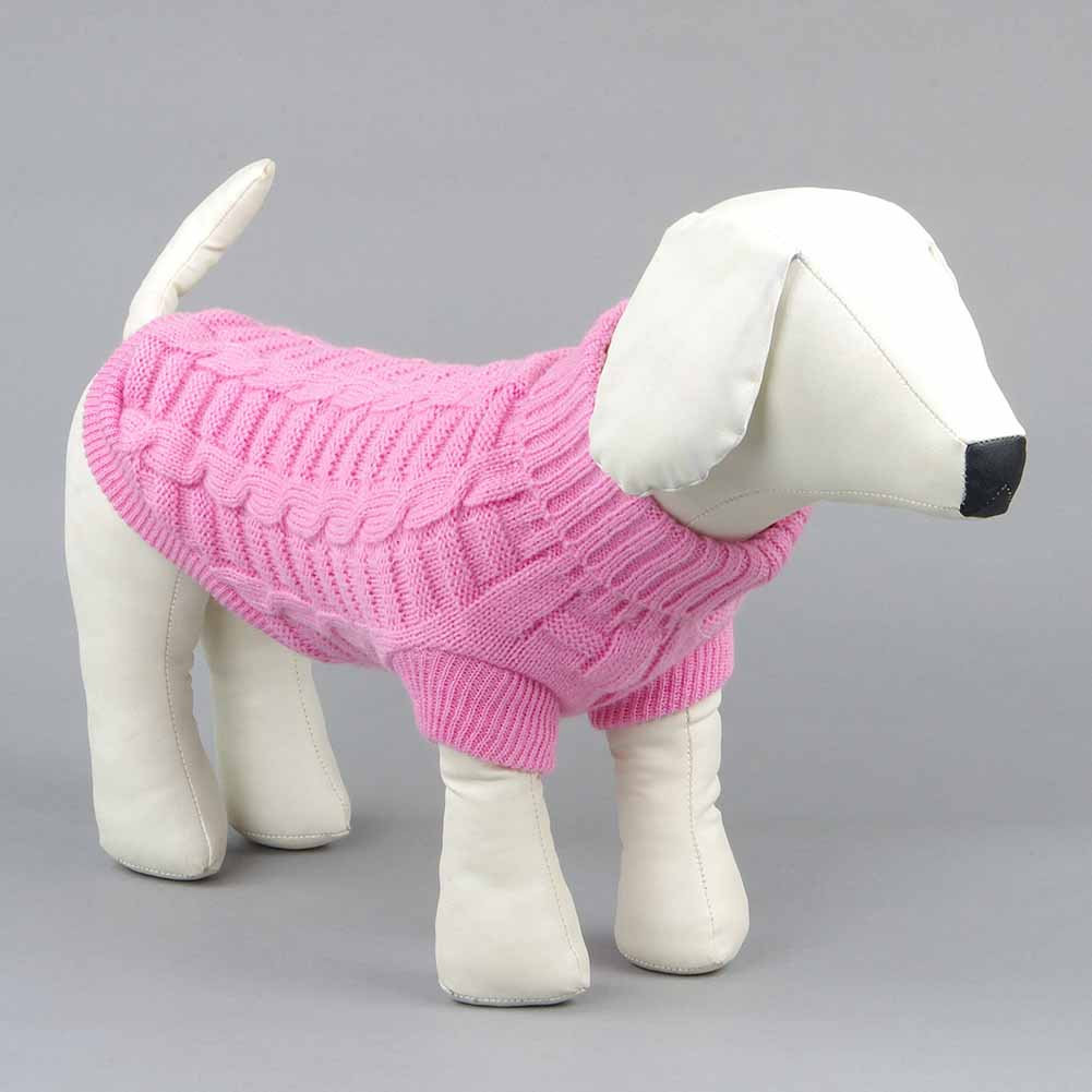 

Turtleneck Puppy Dog Sweater Winter Warm Chihuahua Coat Knitted Clothing, Pink, 501 Original