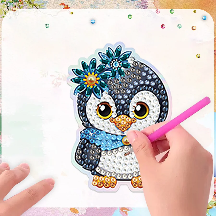 6 Pcs Diamond Art Refrigerator Magnets - DIY Bird Themed Diamond Painting Kits For Adults Home Decor