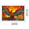 >SALE<Full Embroidery Cotton Thread 11CT Print Stain Glass Phoenix Cross Stitch60x40cm