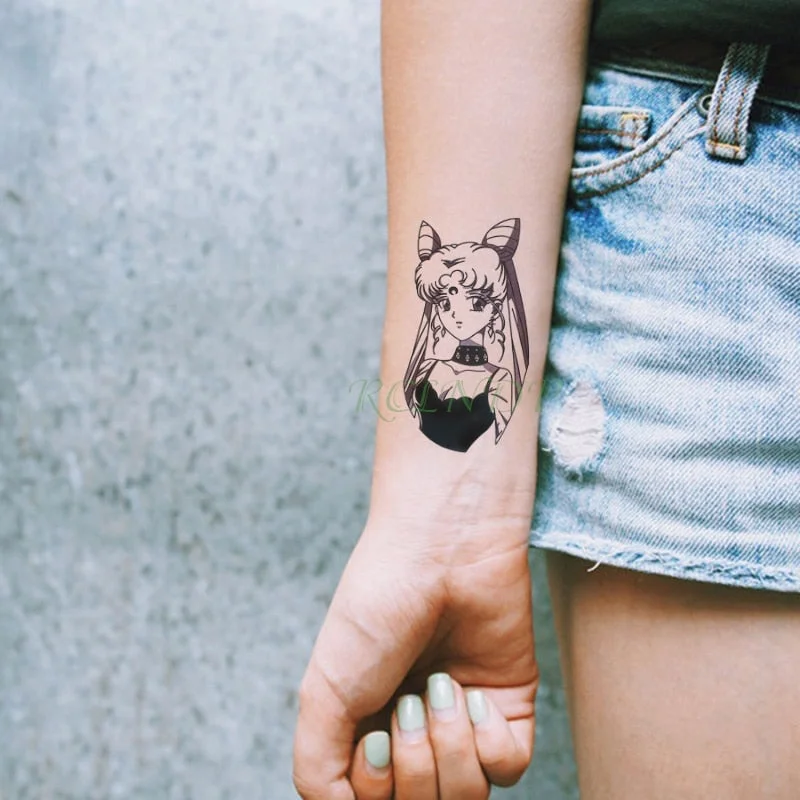 Waterproof Temporary Tattoo sticker Anime fake tatto stickers flash tatoo hand foot body art for girl men women kids