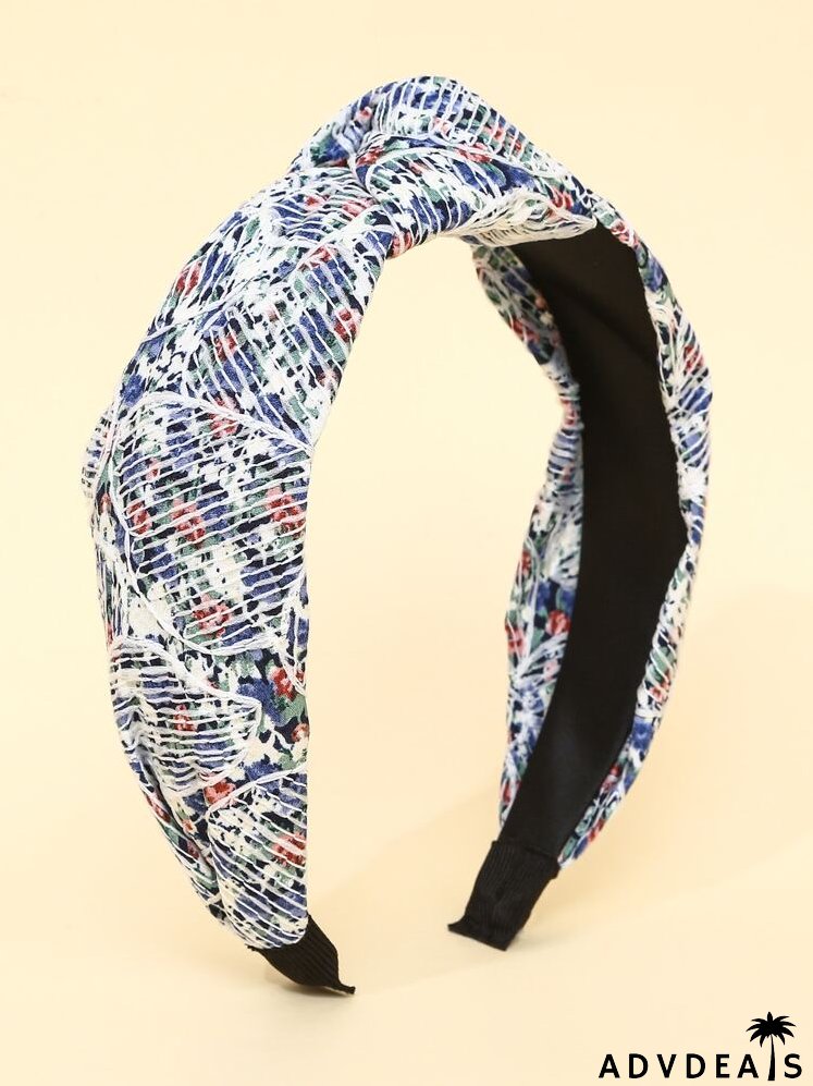 Flower Print Wide Headband