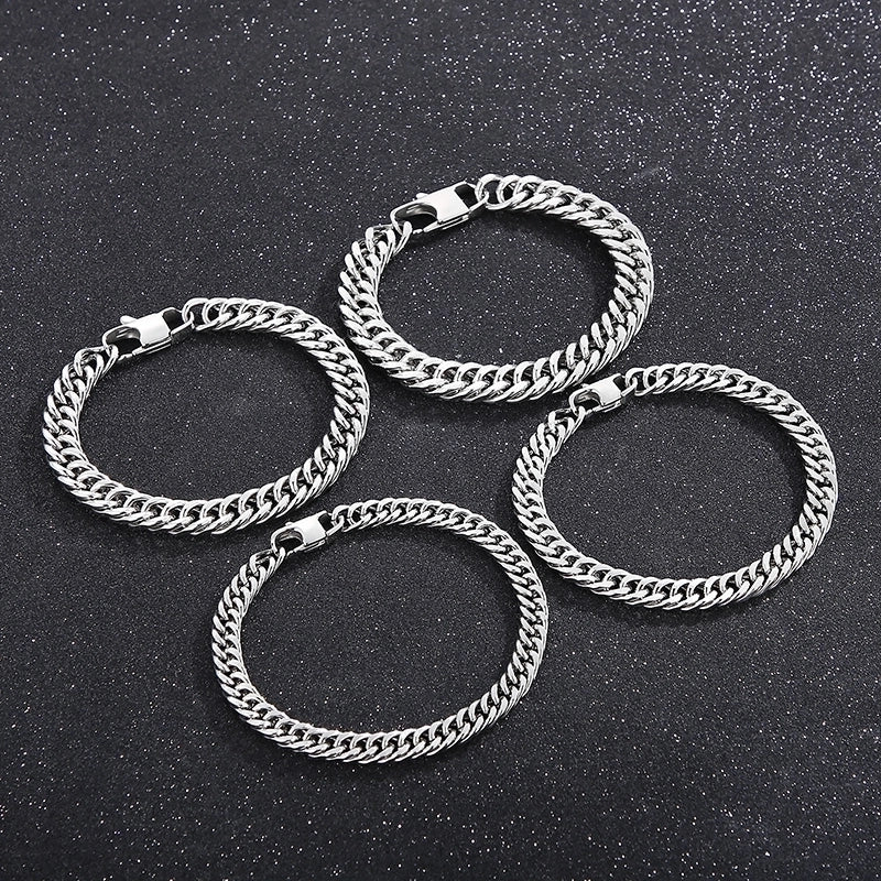 Minimalist Solid Color Titanium Steel Unisex Bracelets