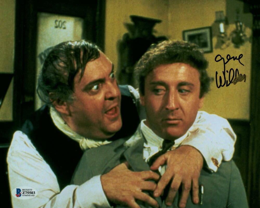 GENE WILDER SIGNED AUTOGRAPH 8X10 Photo Poster painting - BLAZING SADDLES, YOUNG FRANKENSTEIN