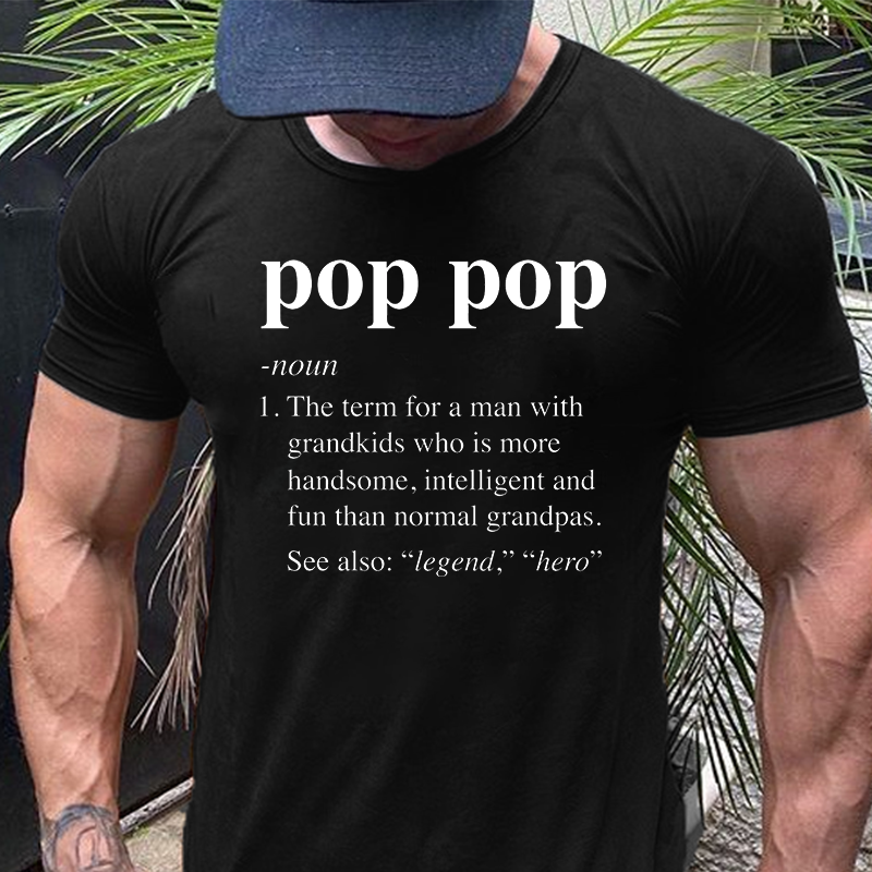 Mens Pop Pop Definition Poppop Dictionary T-Shirt ctolen
