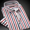 Cotton Business Casual Short-Sleeved Striped Shirt